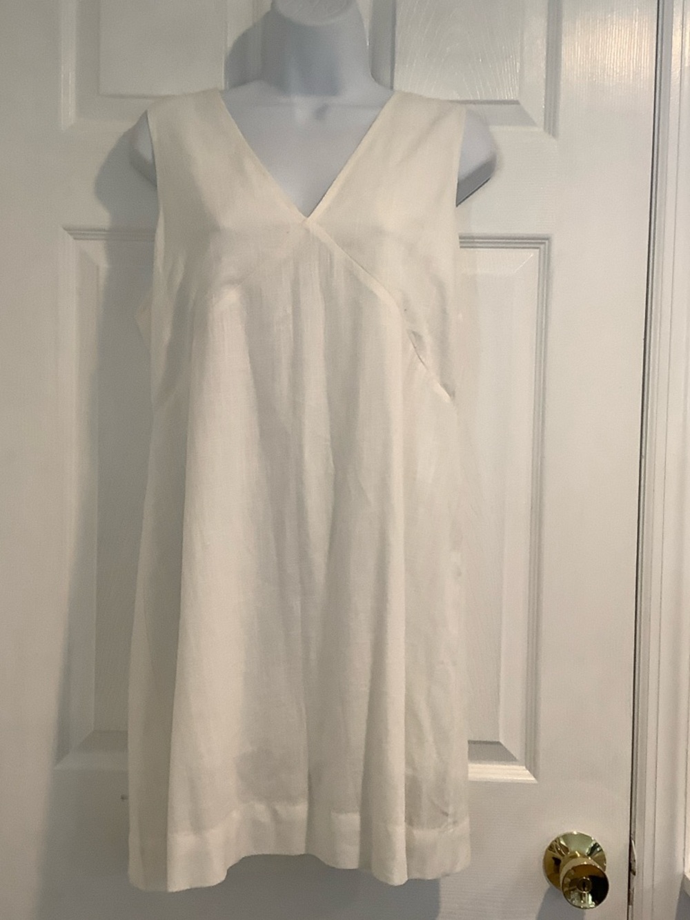 NWT CHARTOU White Linen Blend Neutral Capsule Minimalist Coastal Summer Dress M